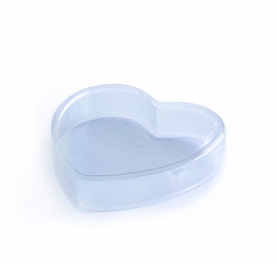 Caja en Acetato Termoformado Transparente dise&ntilde;o Coraz&oacute;n para Dulces y Chocolates